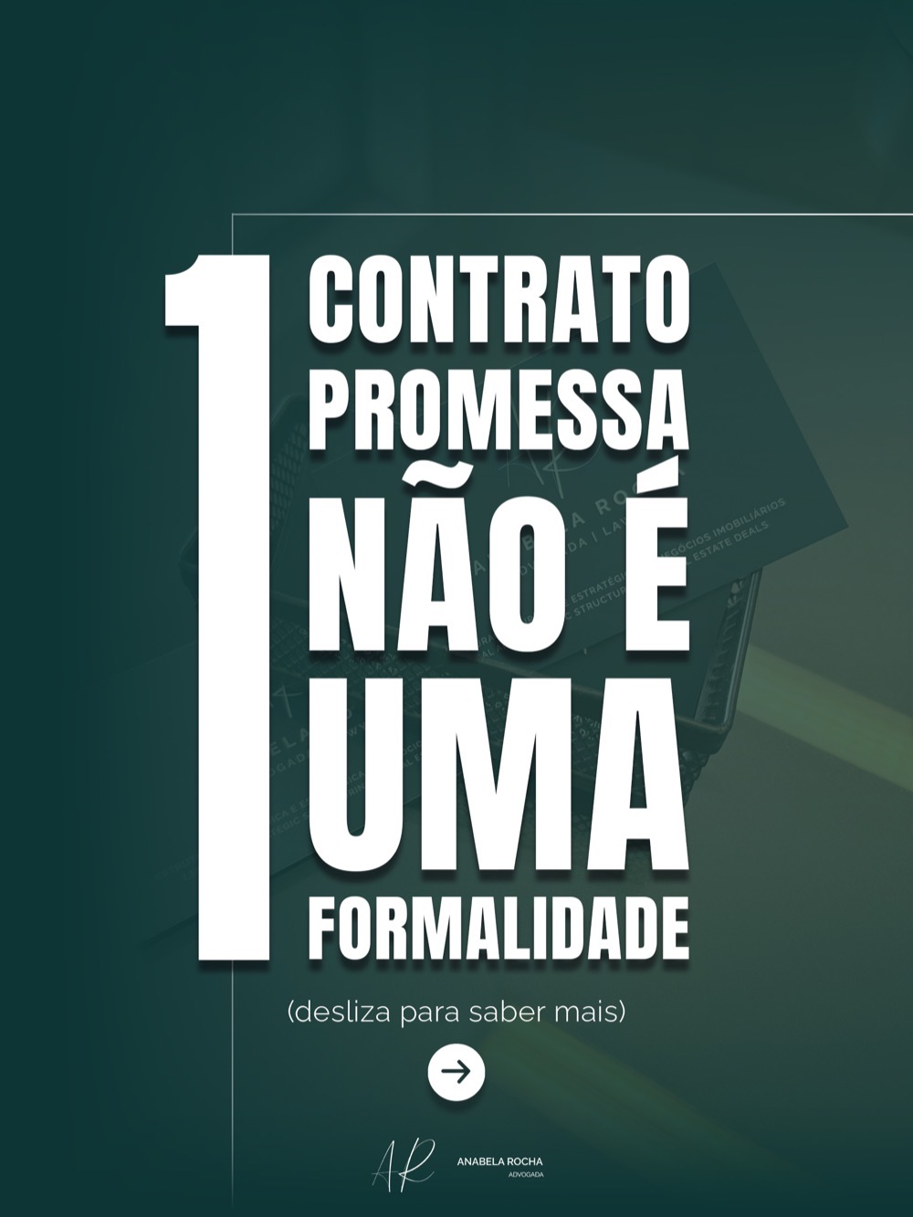 Slide 1: Contrato promessa não é uma formalidade.