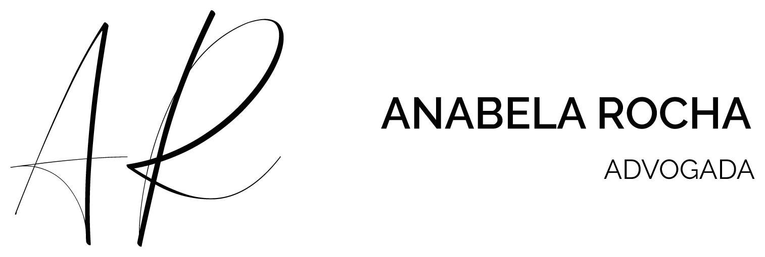 Logótipo Anabela Rocha Advogada, versão escura sobre branco